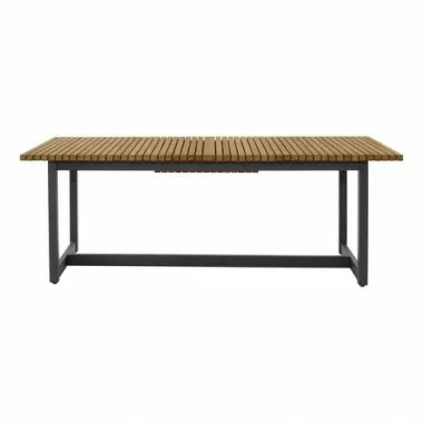 Sunpan Geneve Extension Dining Table Natural in 80'' to 104''  - Front Angle