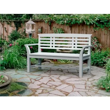 Anderson Teak Sakura 2-Seater Teak Bench In White Finish
