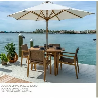 Royal Teak Admiral Dining Table 50 Round- Lifestyle