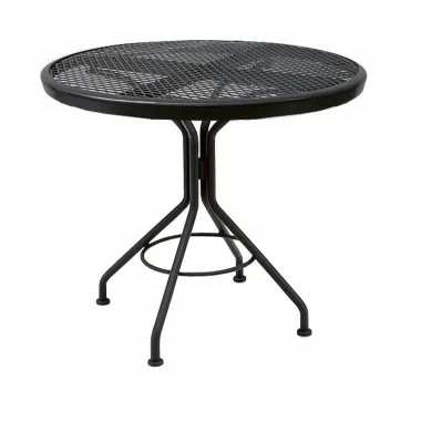 Woodard Café Series Textured Black Contact + 30" Round Bistro Table