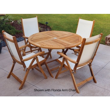 Royal Teak 47" Large Sailor Table - Lifestyle