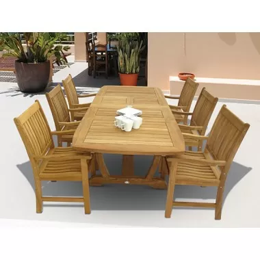 Royal Teak 64/80/96" Gala Expansion Table - Double Leaf