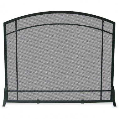 Mr. Bar-B-Q UniFlame® Single Panel Black Wrought Iron Screen with Mission Design