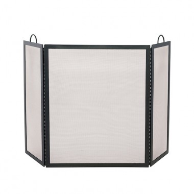 Mr. Bar-B-Q UniFlame® 3 Fold Black Wrought Iron Screen, Large