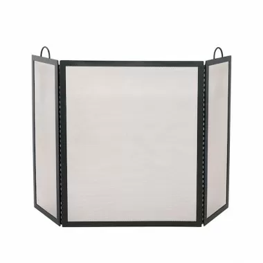 Mr. Bar-B-Q UniFlame® 3 Fold Black Wrought Iron Screen, Medium