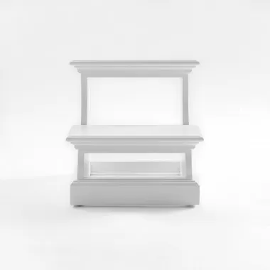 Nova Solo Halifax Bed Step Stool - White - Front Angle