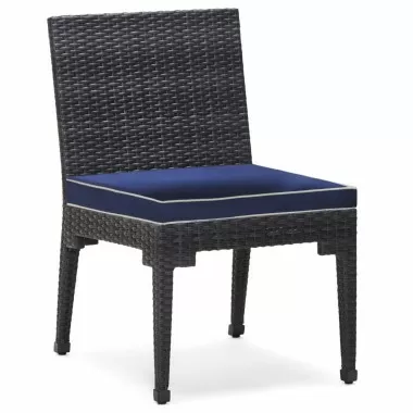 Woodard Lorenzo Dining Side Chair - Angled and Zoomed
