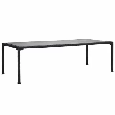 Woodard Lorenzo Rectangular Dining Table - Angled and Zoomed