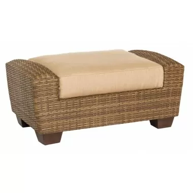 Woodard Saddleback Ottoman in Mocha