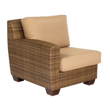Woodard Saddleback Right Arm Facing End Unit in Mocha