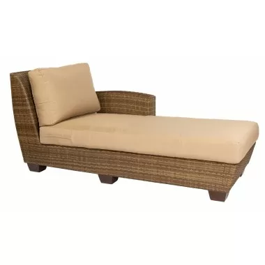 Woodard Saddleback Left Arm Facing Chaise Lounge Sectional in Mocha