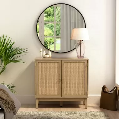 Anderson Teak Bodrum 31" Tall - 2 Door Accent Cabinet - Lifestyle Front