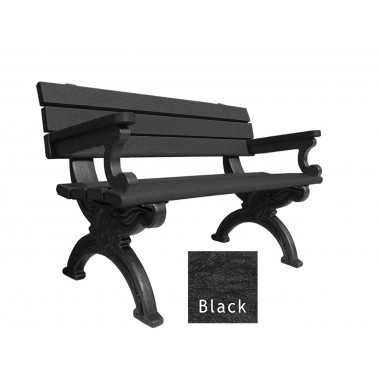 Polly Products Silhouette Backed Bench With Arm