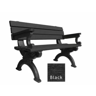 Polly Products Silhouette Backed Bench With Arm