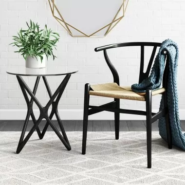 Aeon Starlight Triple X Side Table Black