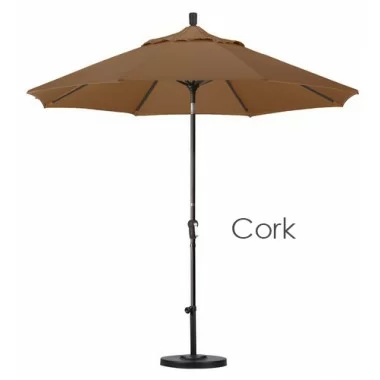 California Umbrella 9' Aluminum Market Umbrella Auto Tilt Bronze - Sunbrella