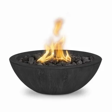 The Outdoor Plus 27" Sedona Wood Grain Fire Bowl Ebony