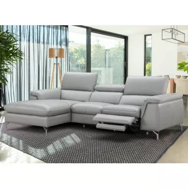 J&M Furniture Serena Premium Leather Sectional in Left Hand Facing