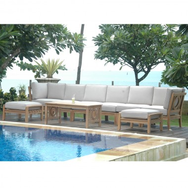 Anderson Teak Natsepa 9-Pieces Modular Set B Side View