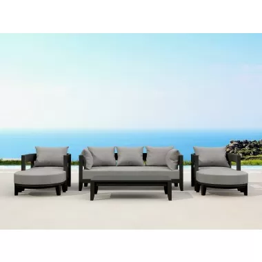 Anderson Teak SET-171 6-pc Coronado Aluminum Deep Seating Set