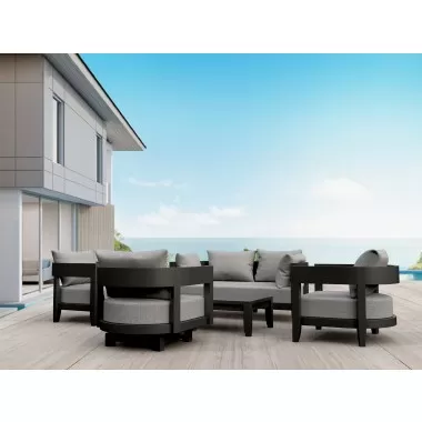 Anderson Teak SET-173 5-pc Coronado Aluminum Deep Seating Set 