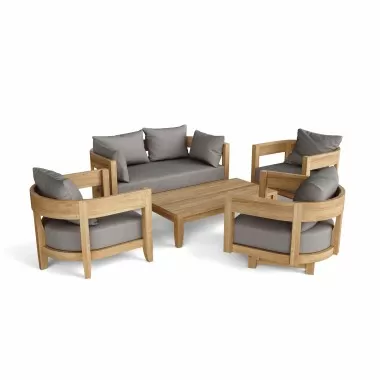 Anderson Teak Coronado 5 Pieces Deep Seating Set-173 1