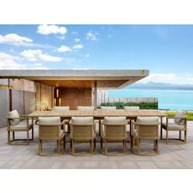 Anderson Teak 11-pc Junus Extension Dining Table Set