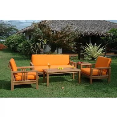 Anderson Teak SouthBay Deep Seating 6-Pieces Conversation Set A Full View