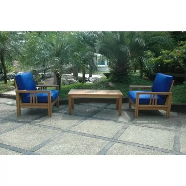 Anderson Teak SouthBay Deep Seating 3-Pieces Conversation Set B Full View