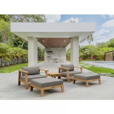 Anderson Teak 4-pc Palermo Deep Seating - Lifestyle