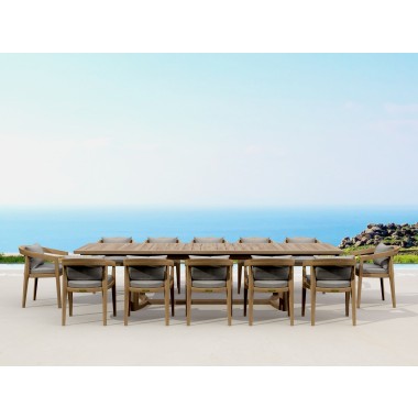 Anderson Teak 13-pc Toscana Extension Dining Table Set 