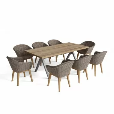 Anderson Teak 9-pc Alura Padua Dining Table Set