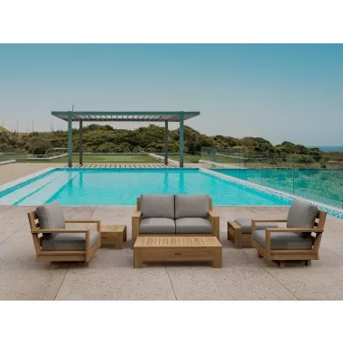  Anderson Teak 6-pc Madera Deep Seating - Lifestyle