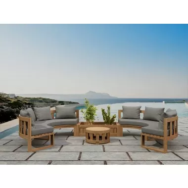 Anderson Teak Circular Modular Deep Seating Set - SET-809 - Lifestyle
