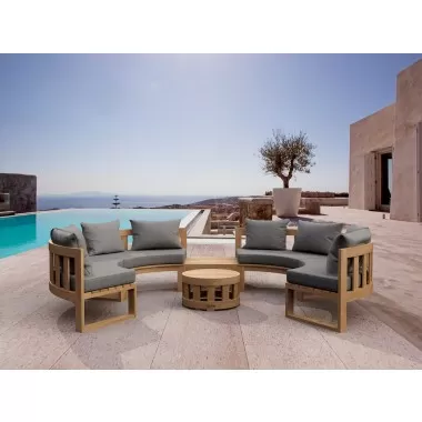 Anderson Teak Circular Modular Deep Seating Set - SET-811 - Lifestyle