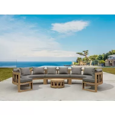 Anderson Teak Circular Modular Deep Seating Set - SET-812 - Lifestyle