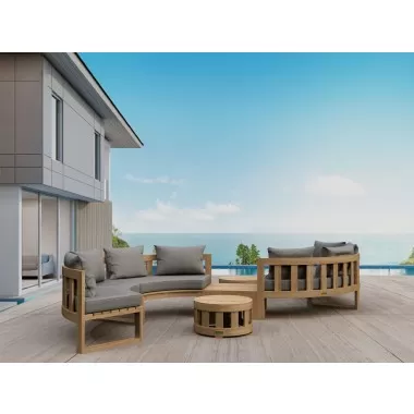 Anderson Teak Circular Modular Deep Seating Set - SET-813 - Lifestyle