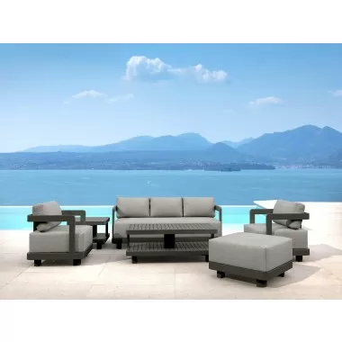 Anderson Teak AL 6-pc Granada Aluminum Deep Seating