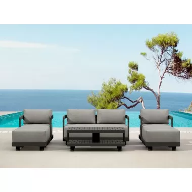 Anderson Teak SET-902-AL 6-pc Granada Aluminum Deep Seating