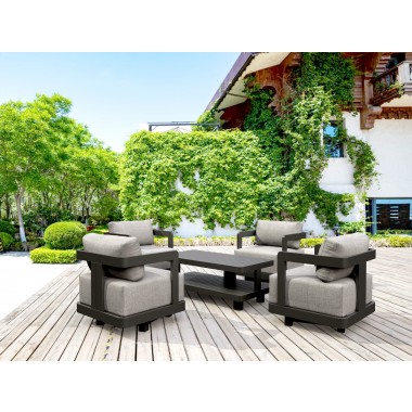 Anderson Teak SET-904-AL 5-pc Granada Aluminum Deep Seating