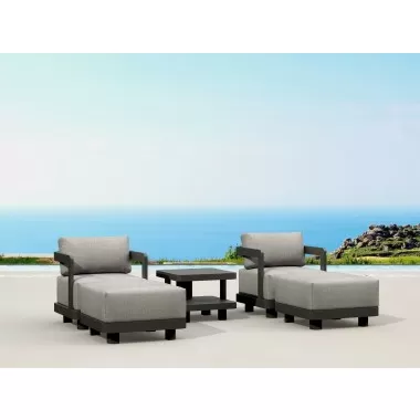 Anderson Teak SET-905-AL 5-pc Granada Aluminum Deep Seating