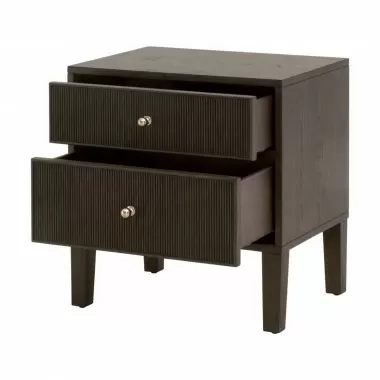 Essentials For Living Highland 2-Drawer Nightstand - Front Side Opened Angle