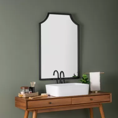 Simone Black Wall Mirror - Lifestyle