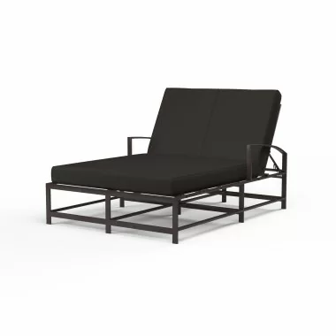 La Jolla Double Chaise in Spectrum Carbon w/ Self Welt - Front Side Angle