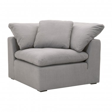 Sky Modular Corner Chair - Peyton Slate - Front Side Angle