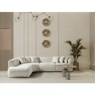 Larissa Sectional in White-Lifestyle 1