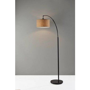 Adesso Burlap Arc Lamp 
