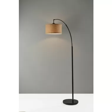 Adesso Burlap Arc Lamp 