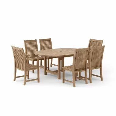 Anderson Teak Chicago 7-Piece Oval Extension Dining Set-1