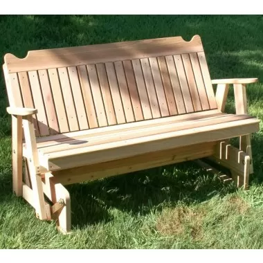 4' Red Cedar Straight Back Glider